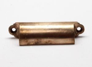 Cabinet & Furniture Pulls - Antique 3.75 in. Traditional Polished Brass Bin Pull