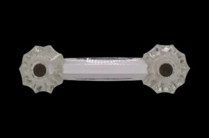 Cabinet & Furniture Pulls - Antique 4.25 in. Fluted Glass Bridge Drawer Pull