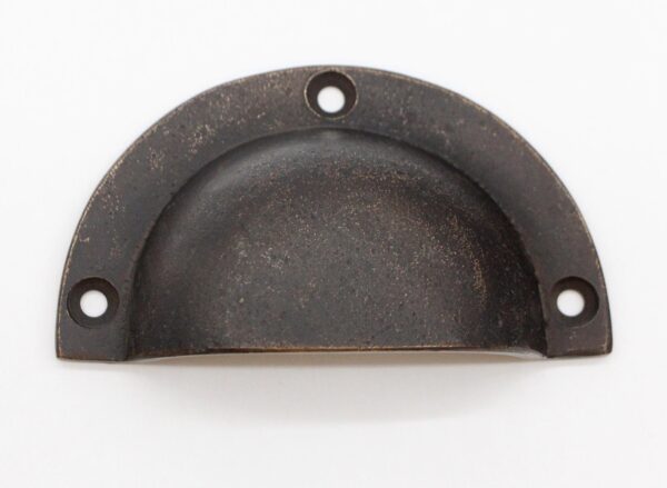 Cabinet & Furniture Pulls - Antique Dark Cast Bronze 3.875 in. Cup Drawer Pull