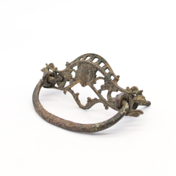 Cabinet & Furniture Pulls - Antique French Cut Out 4.25 in. Brass Bail Pull