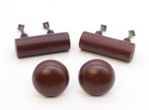 Cabinet & Furniture Pulls - European Burgundy Italian Made Bakelite Drawer Pull Set