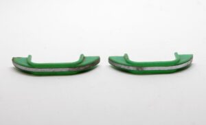 Cabinet & Furniture Pulls - Pair of Vintage 4 in. Green Plastic Art Deco Bridge Drawer Pulls