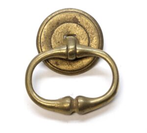 Cabinet & Furniture Pulls - Traditional Solid Brass Circular Back Drawer Ring Pull