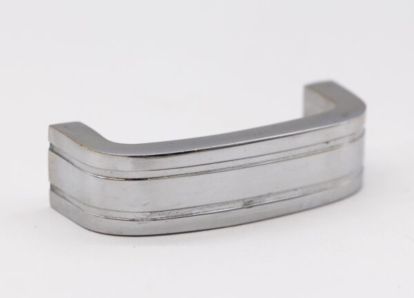 Cabinet & Furniture Pulls - Vintage 2.25 in. Art Deco Chromed Brass Bridge Drawer Pull