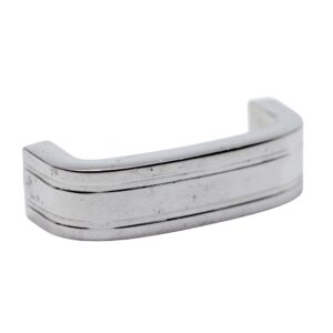 Cabinet & Furniture Pulls - Vintage 2.25 in. Chrome Over Brass Art Deco Bridge Cabinet Pull