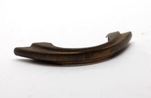 Cabinet & Furniture Pulls - Vintage 4 in. Art Deco Pressed Brass Bridge Drawer Pull