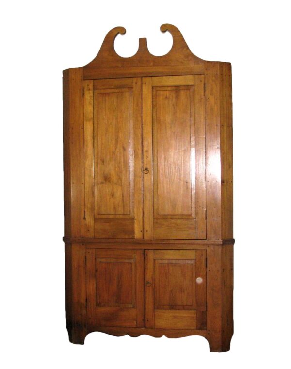 Cabinets - Early American Solid Cherry Corner Cabinet
