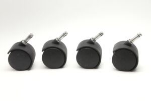 Casters - Set of Four Black Plastic Caster Wheels Casters - Set of Four Black Plastic Caster Wheels