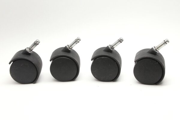 Casters - Set of Four Black Plastic Caster Wheels Casters - Set of Four Black Plastic Caster Wheels