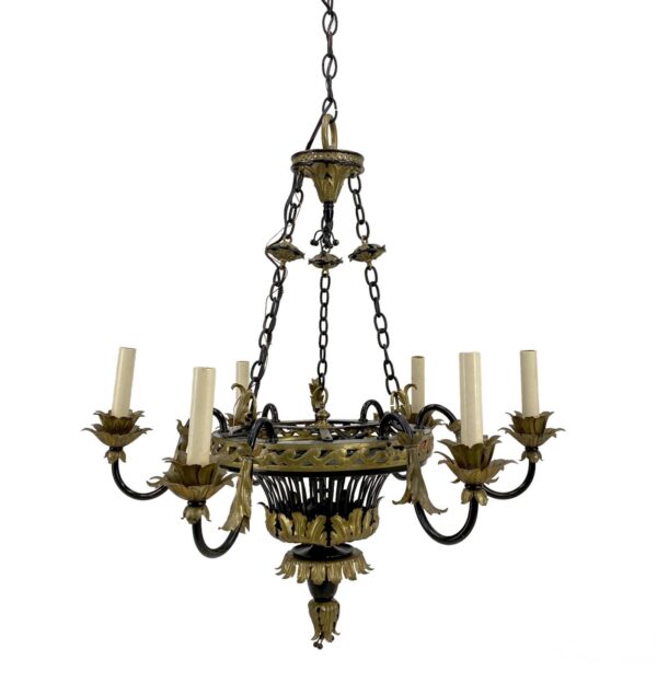 Chandeliers - 1930s French Country 6 Arm Chandelier Chandeliers - 1930s French Country 6 Arm Chandelier