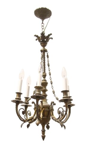 Chandeliers - Antique Bronze French 6 Arm Chandelier