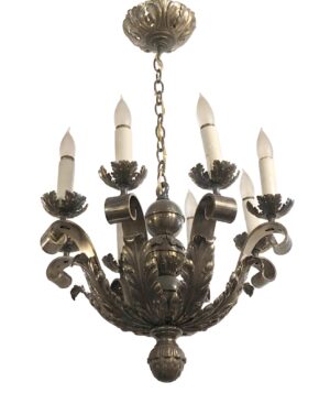 Chandeliers - French 8 Arm Acorn Brass Chandelier