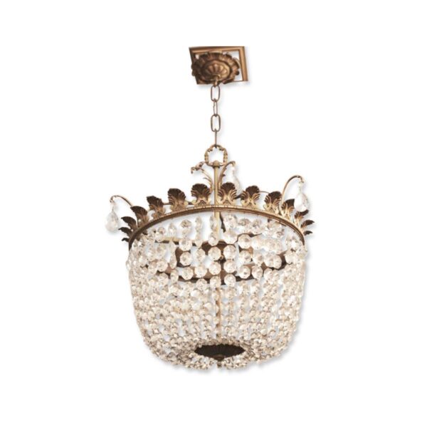 Chandeliers - Plaza Hotel Crystal Basket Chandelier