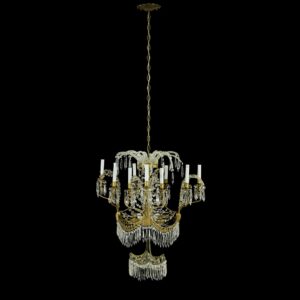 Chandeliers - The Plaza Hotel Russian 12 Arm Crystal Dore Bronze Chandelier