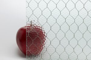 Chicken Wire Glass - Antique Pebbled Vintage Chicken Wire Glass