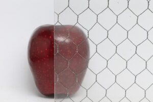 Chicken Wire Glass - Clear Vintage Chicken Wire Glass