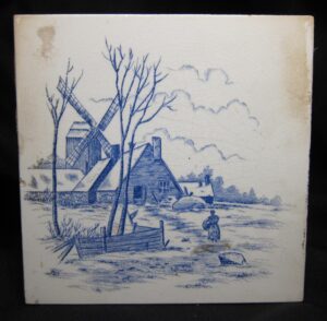 Collectors Tiles - White & Blue Scenery Tile