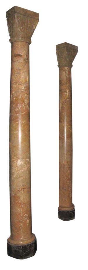 Columns & Pilasters - Decorative Pair Marble Half Columns