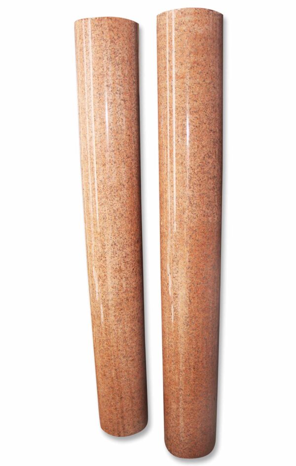 Columns & Pilasters - Pair of Reclaimed 6 ft Rose Granite Half Columns