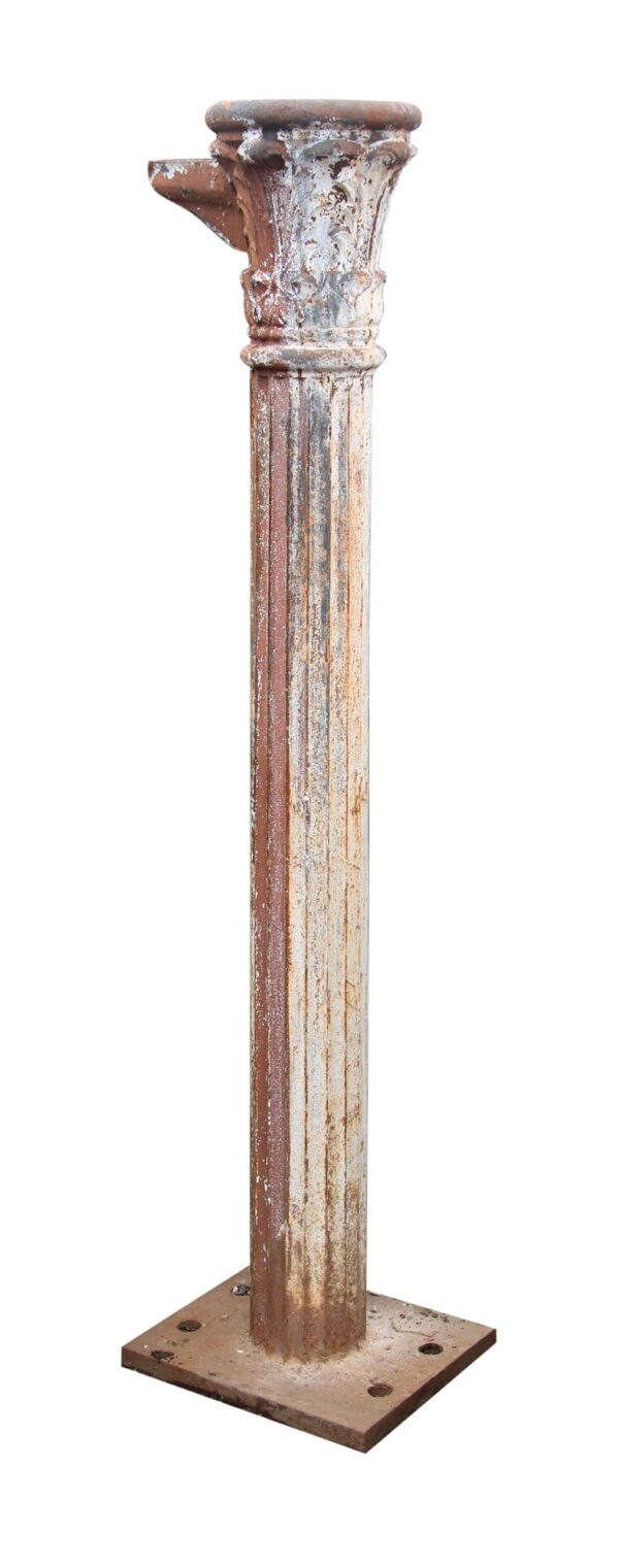 Columns & Pilasters - Short Iron Fluted Column with Bracket