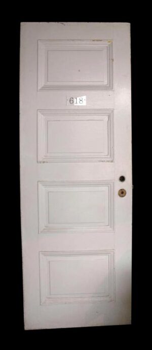 Commercial Doors - Hardwood 4 Raised Panel Antique Apartment Door 83 x 27