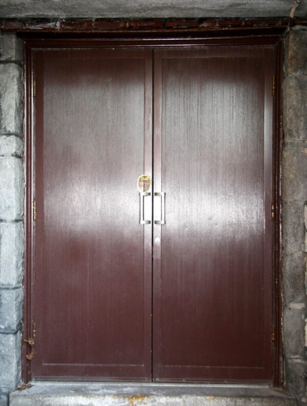 Commercial Doors - Reclaimed Aluminum Clad Art Deco Doors 84 x 58