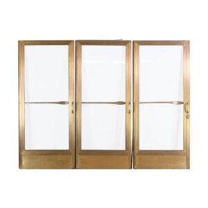 Commercial Doors - Reclaimed Commercial Bronze Exterior Triple Doors 88.75 x 117