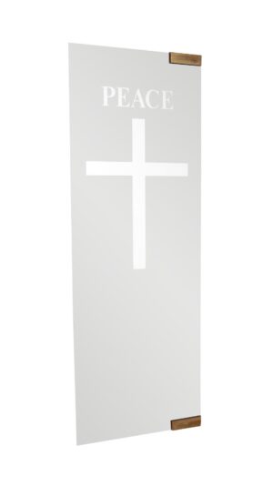 Commercial Doors - Vintage Etched Glass Church Double Doors 73.75 x 47.5