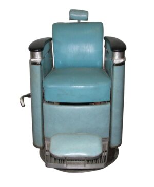 Commercial Furniture - 1940s Blue Koken Barber Chair