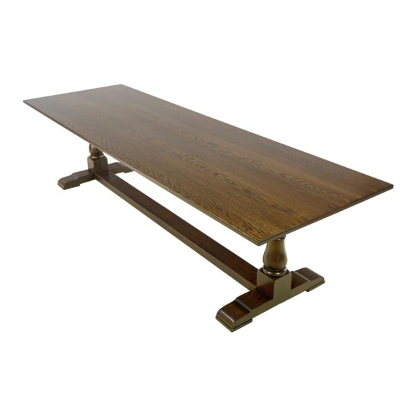 Commercial Furniture - Refinished 10 ft Dark Wood Chestnut Conference Dining Table