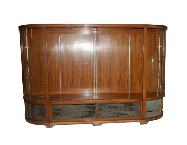 Commercial Furniture - Vintage Walnut Commercial Curved Showcase