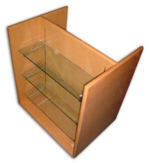 Commercial Furniture - Wooden Double Display Case with Three Glass Shelves