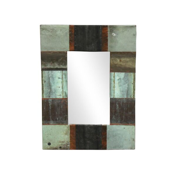 Copper Mirrors & Panels - Handcrafted Patchwork Reclaimed Copper Framed Mirror
