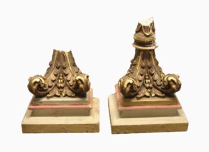 Corbels - Pair of Reclaimed Ornate One Sided Plaster Corbels