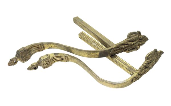 Curtain Hardware - Pair of Bronze Victorian Curtain Hardware