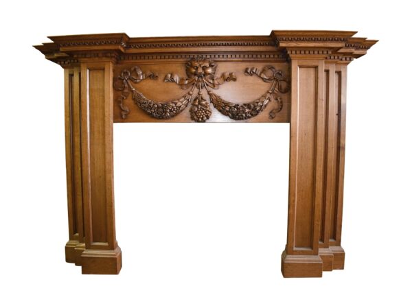 Danny Alessandro Mantels - Antique Oak English Regency Style Wood Mantel