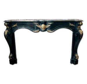 Danny Alessandro Mantels - Belgium Black Marble Mantel with Bronze Detail from France
