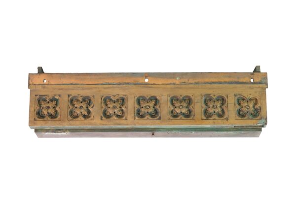 Decorative Metal - 1920s Solid Bronze 34.5 in. Floral & Quatrefoil Trim