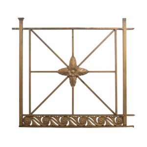 Decorative Metal - 1940s Art Deco Bronze Altar Gate with Floral Design