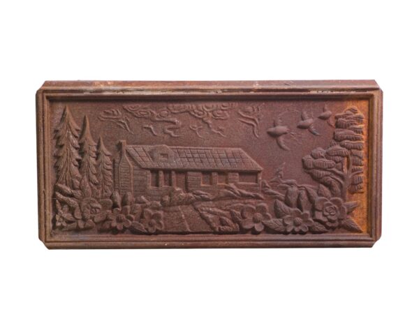 Decorative Metal - Arts & Crafts Cast Iron Landscape Stove Panel