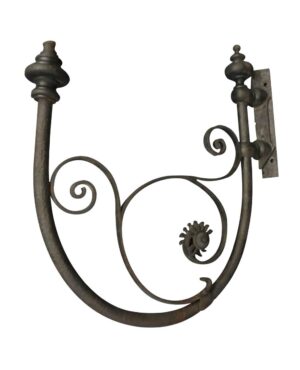 Decorative Metal - Heavy Black Wrought Iron Sign Bracket