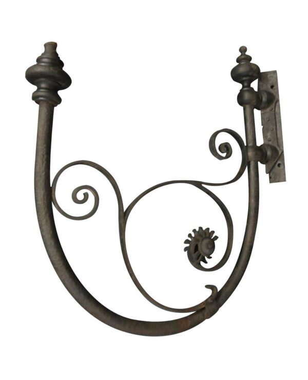 Decorative Metal - Heavy Black Wrought Iron Sign Bracket