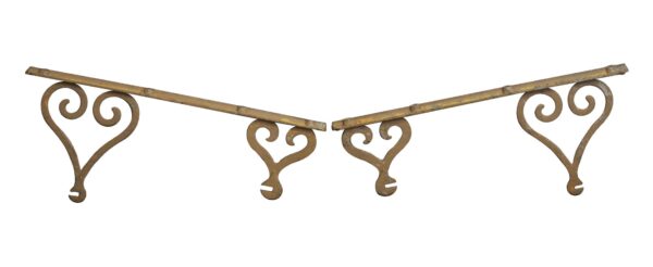 Decorative Metal - Pair of Cast Iron Heart Brackets