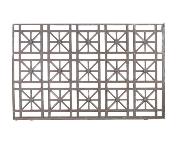 Decorative Metal - Reclaimed Beaux Arts Steel Panel with Floral Motif 92 x 59.25