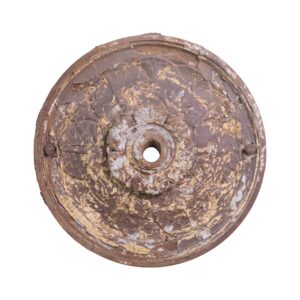 Decorative Metal - Reclaimed Cast Iron Building Medallion with Flagpole Mount
