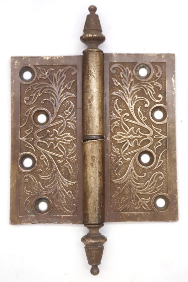 Door Hinges - Antique 4.5 x 4.5 Bronze Victorian Butt Door Hinge