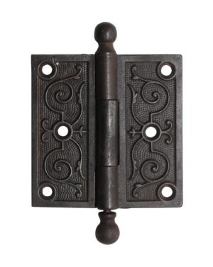 Door Hinges - Ball Tip 3.5 x 3.5 Cast Iron Butt Antique Door Hinge