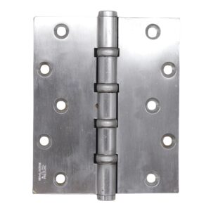 Door Hinges - Geo B. Henne Nickeled Brass 6 x 5 Ball Bearing Butt Door Hinge