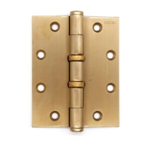 Door Hinges - Stanley Old New Stock Ball Bearing 5 x 4 Brass Butt Door Hinges
