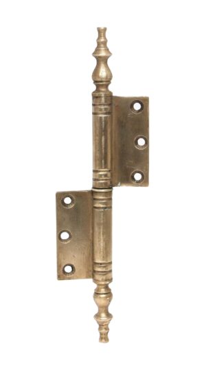 Door Hinges - Traditional Brass Flag Left Antique Door Hinge